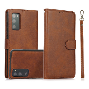 Samsung Galaxy S20 FE Compatible Case Cover With Leather Flip Wallet - Red